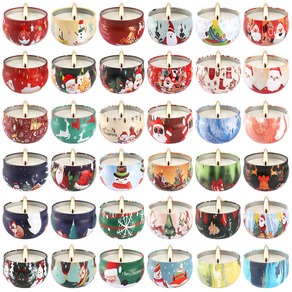 YOROXRG 36-pack Christmas candles gift set enhances cozy home ambiance.