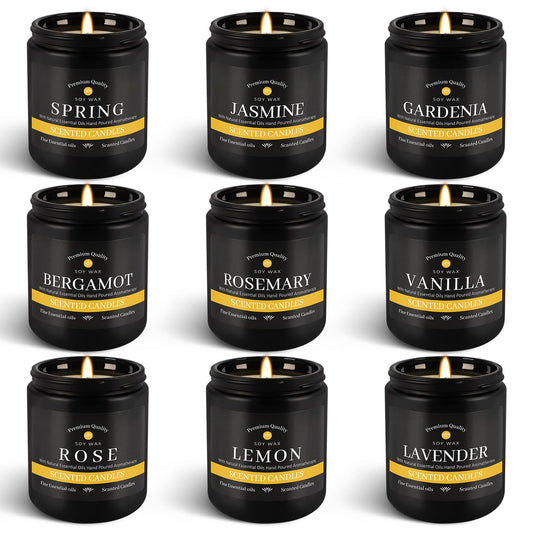 YOROXRG 9Pack Candles mint aroma enhances fresh ambiance for daily relaxation.