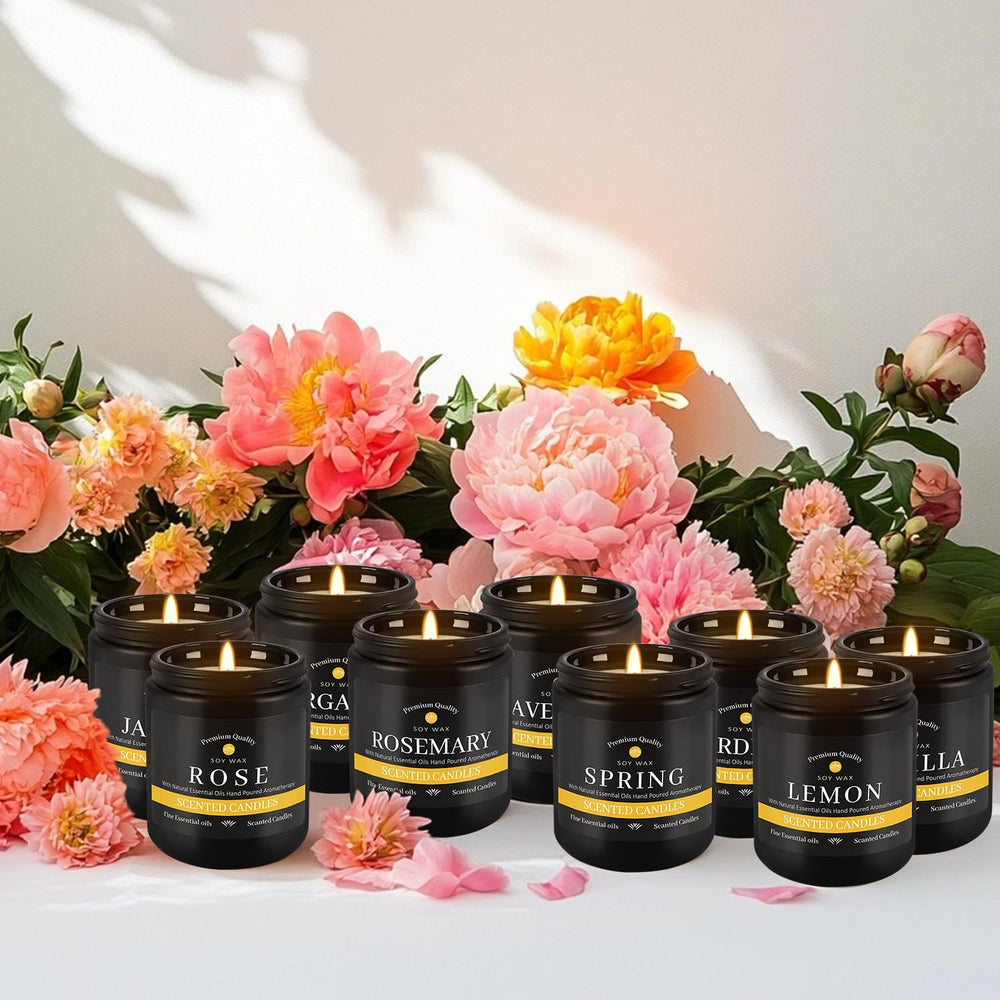 YOROXRG 9Pack Candles vanilla sweetness aroma offers comforting, warm surroundings.