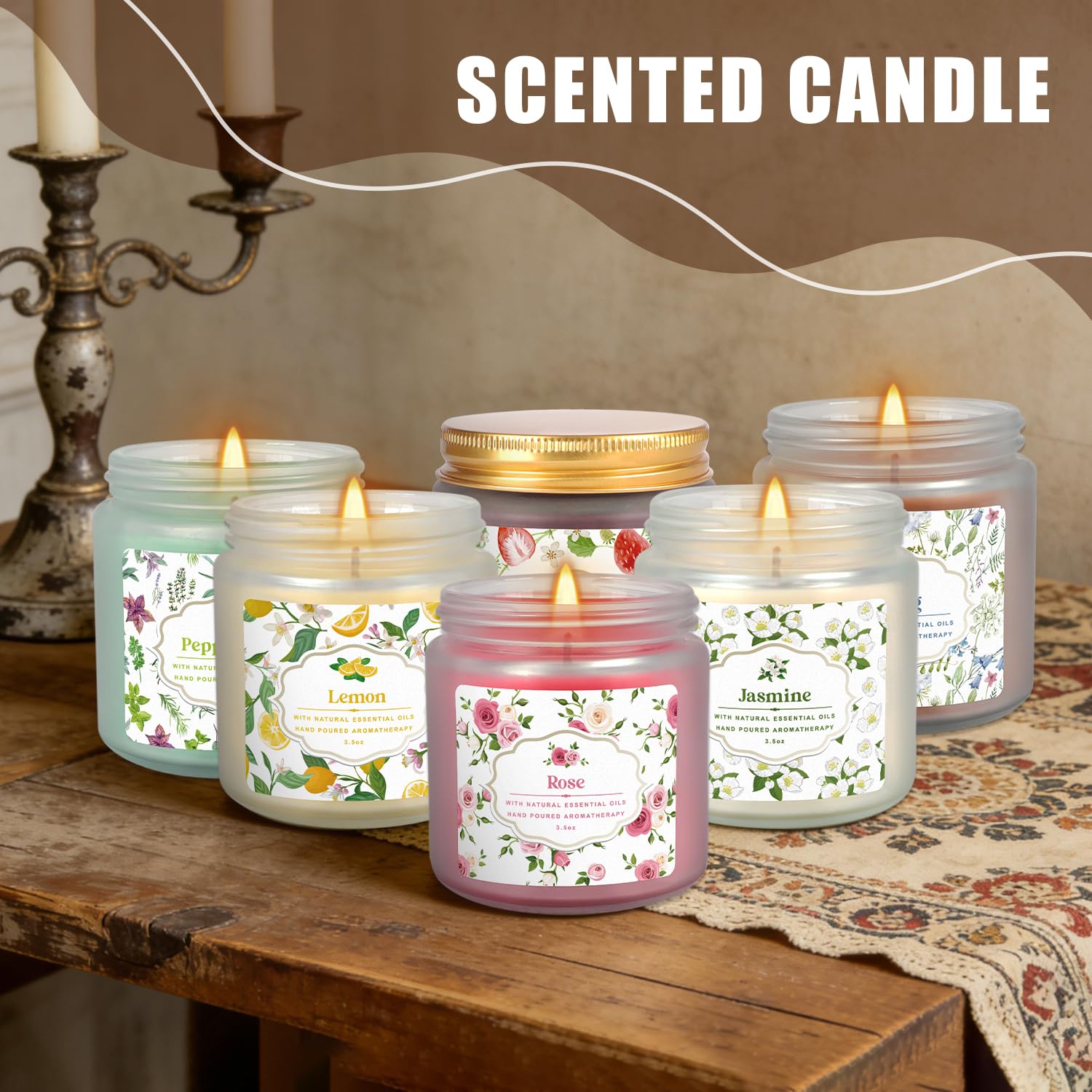 YOROXRG bergamot candle brings bright citrus mood for gatherings.