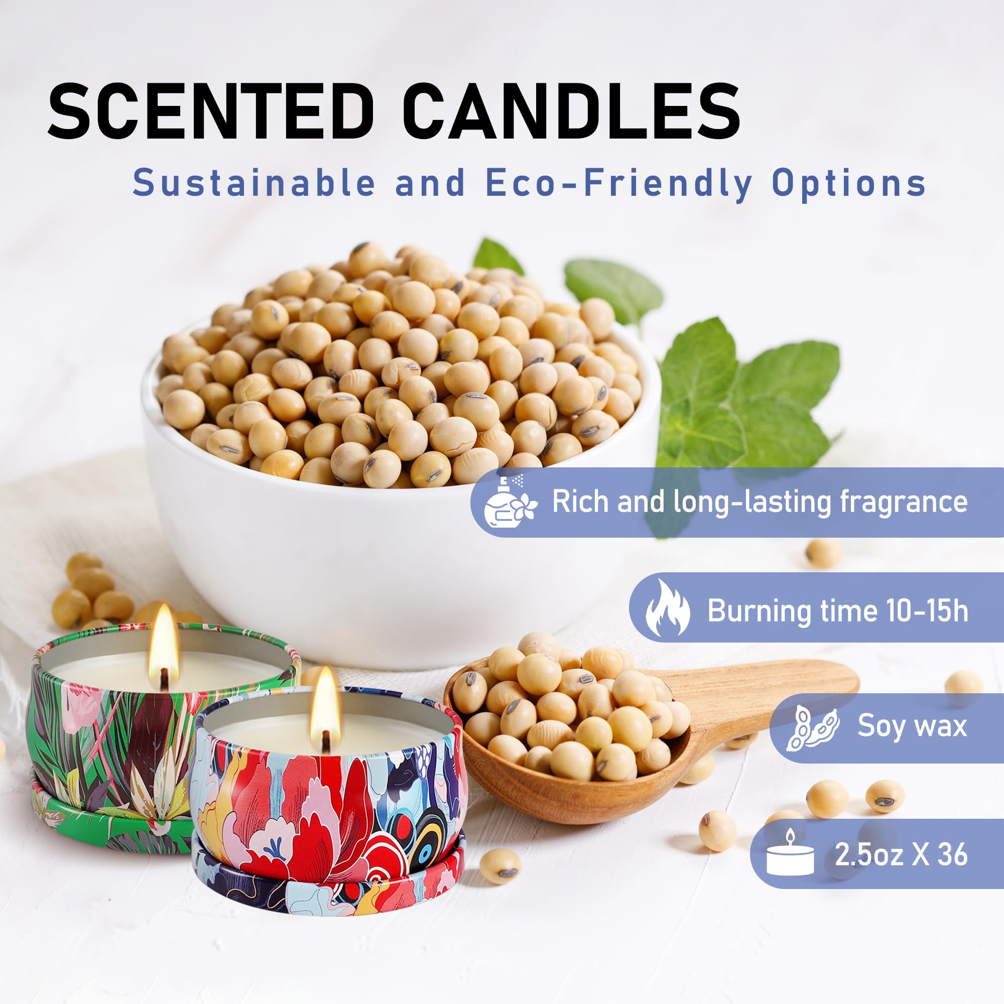 English pear freesias candle by YOROXRG elevate decor