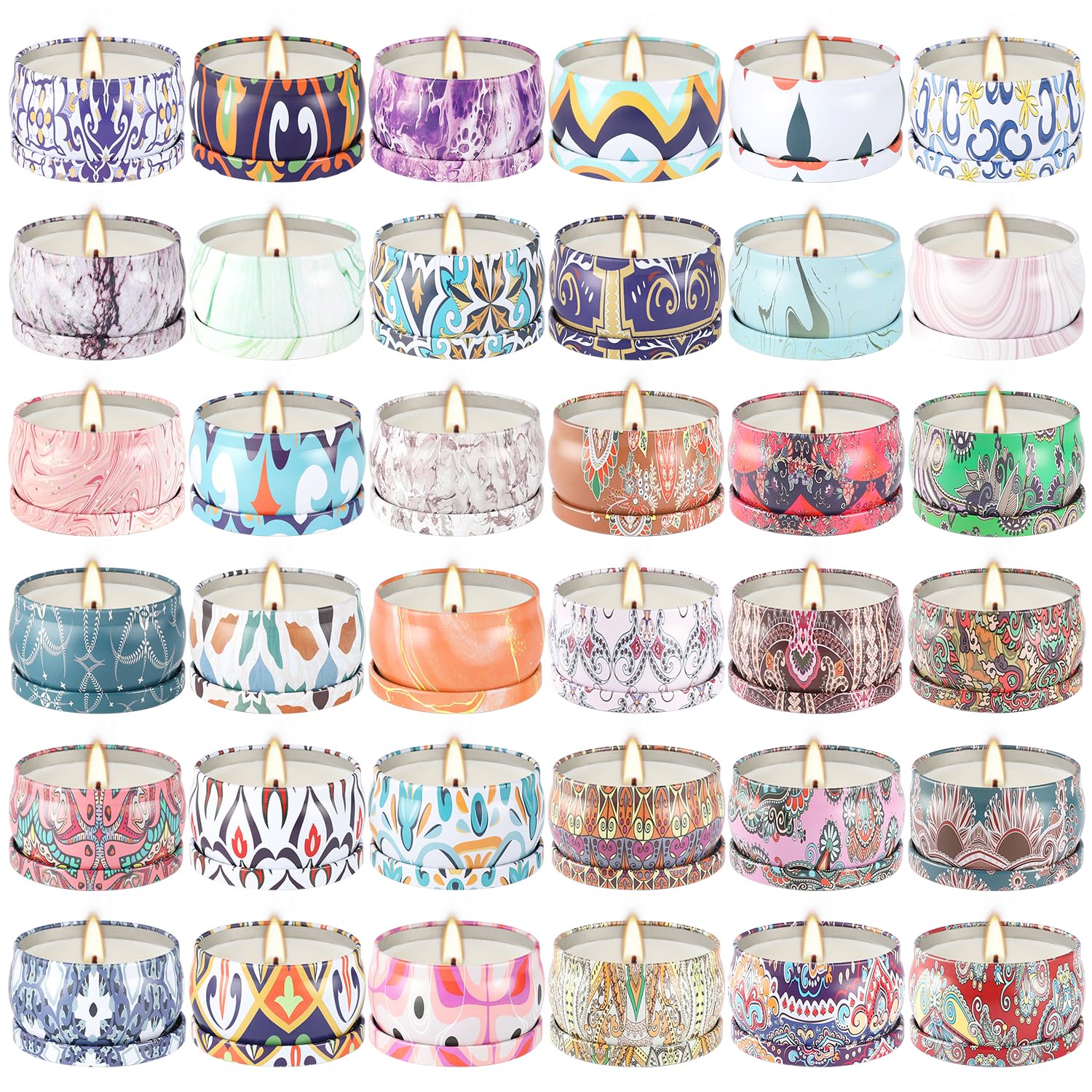 YOROXRG collection featuring 36 fragrances, a colorful display for mood enhancement.