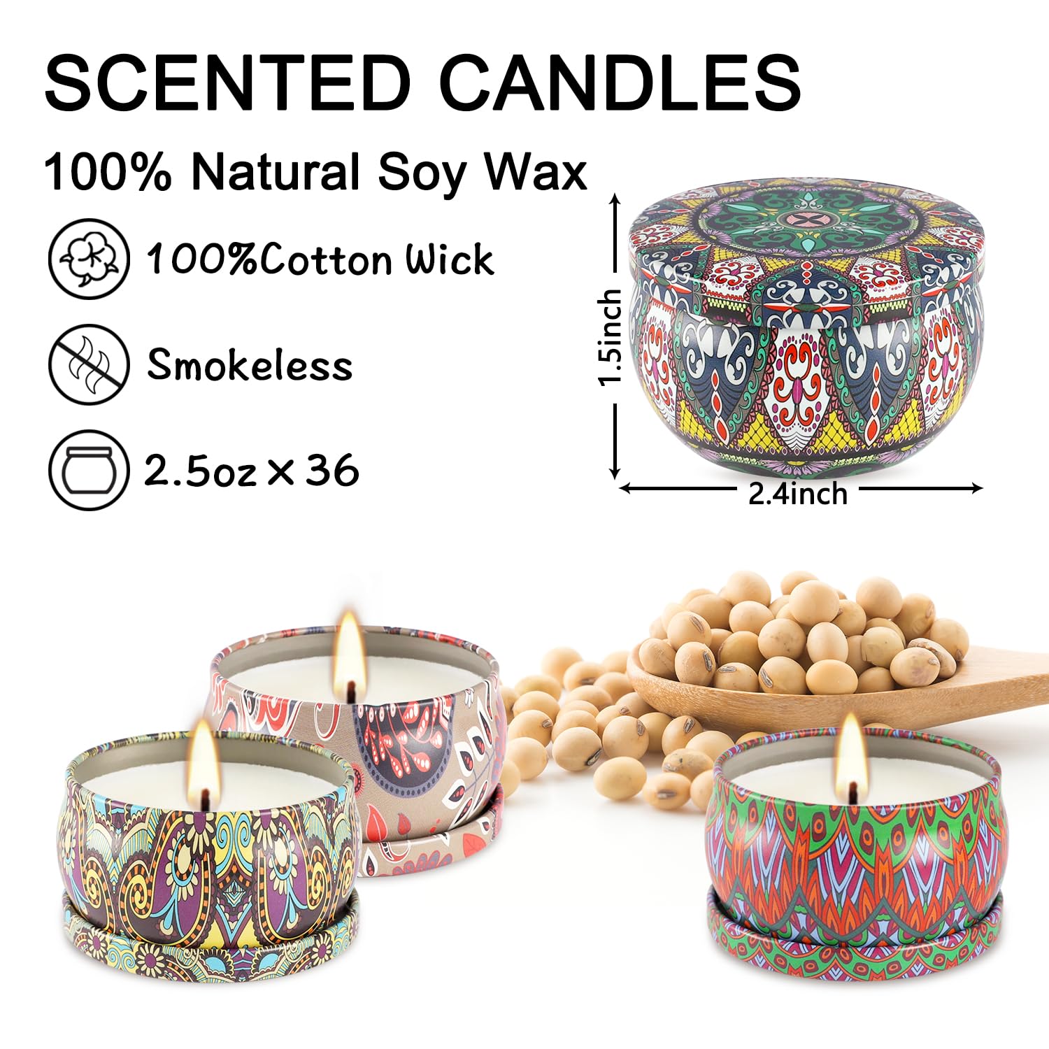 YOROXRG rose English pear freesia candle adds romantic scent.