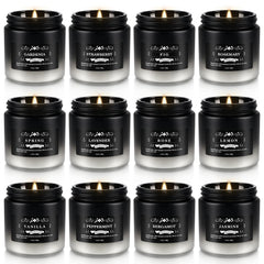 YOROXRG Scented Candles 12-pack gradient packaging creates cozy home ambience.
