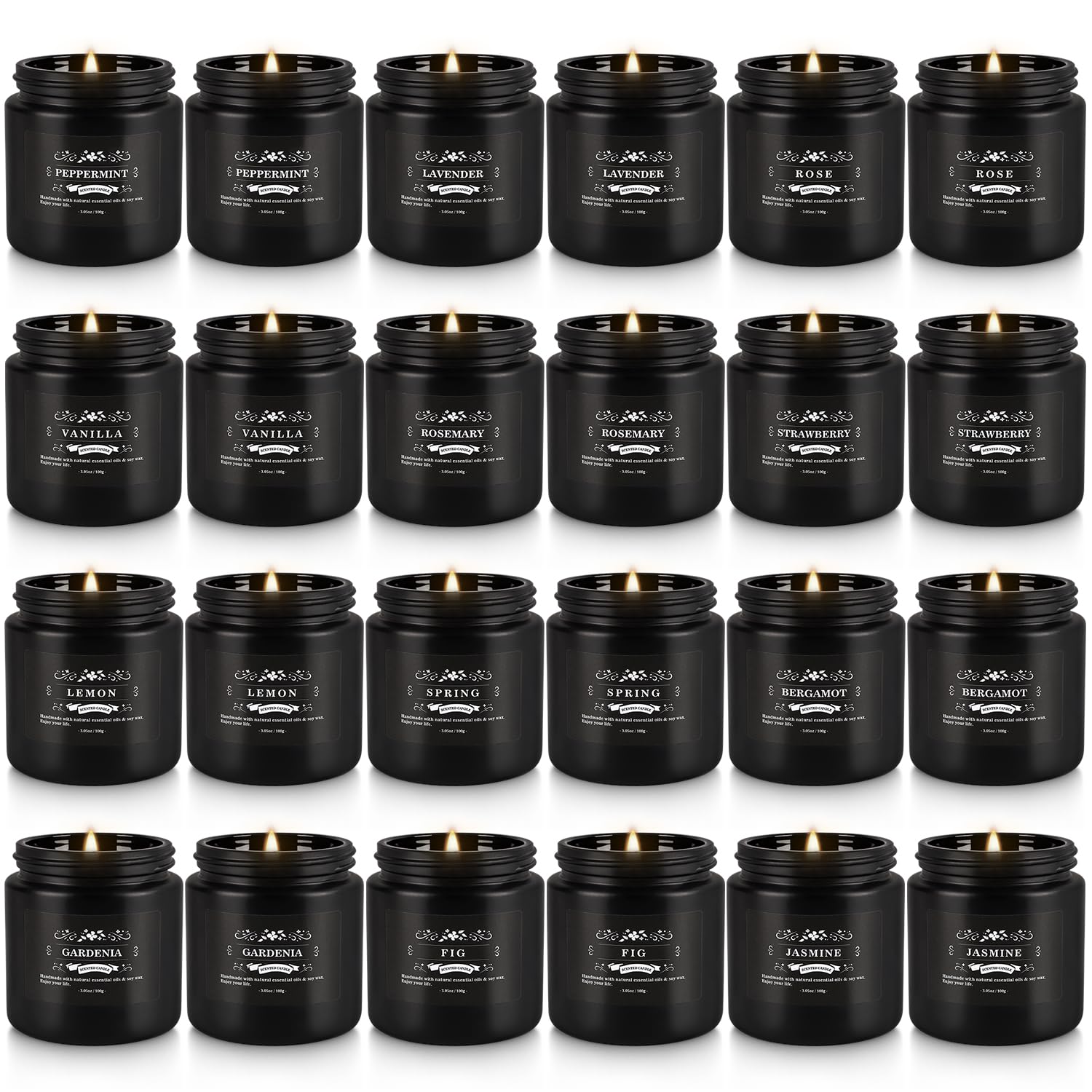 YOROXRG 24-pack scented candles tin collection for cozy home ambiance.