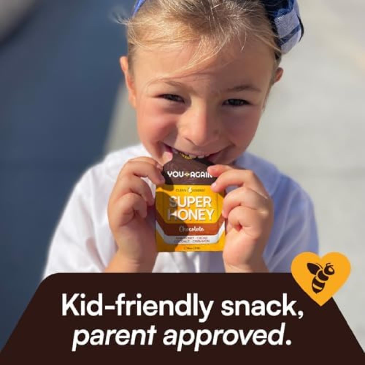You Again Super Honey on-the-go pack fits in a purse or pocket for energy.