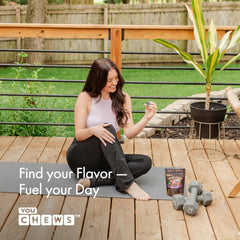YouChews on-the-go use demonstrates portable energy during busy days