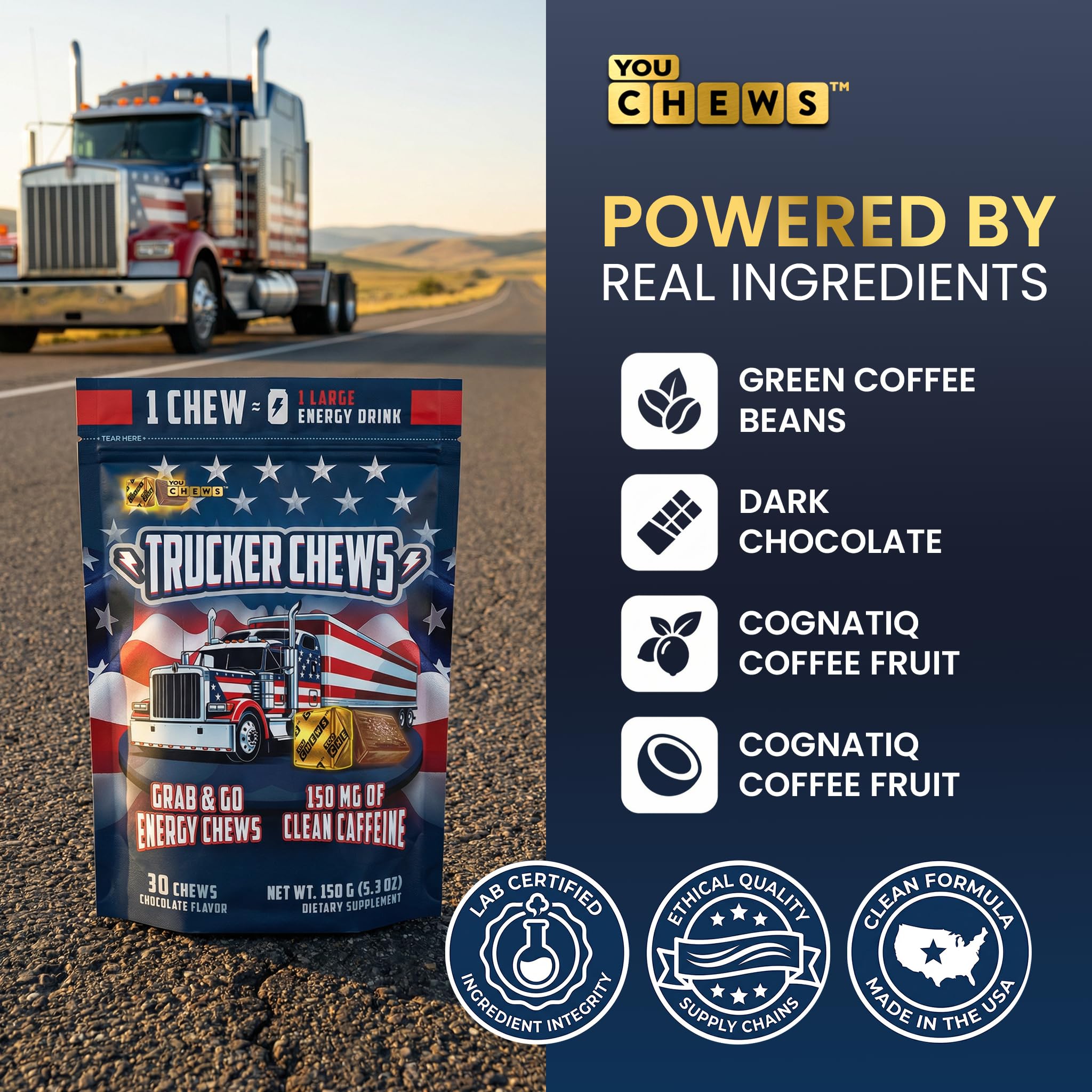 YouChews Trucker Chews subscribe-save concept for uninterrupted energy supply