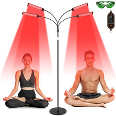 Youjoitim 4 head red light therapy lamp providing even coverage across the body