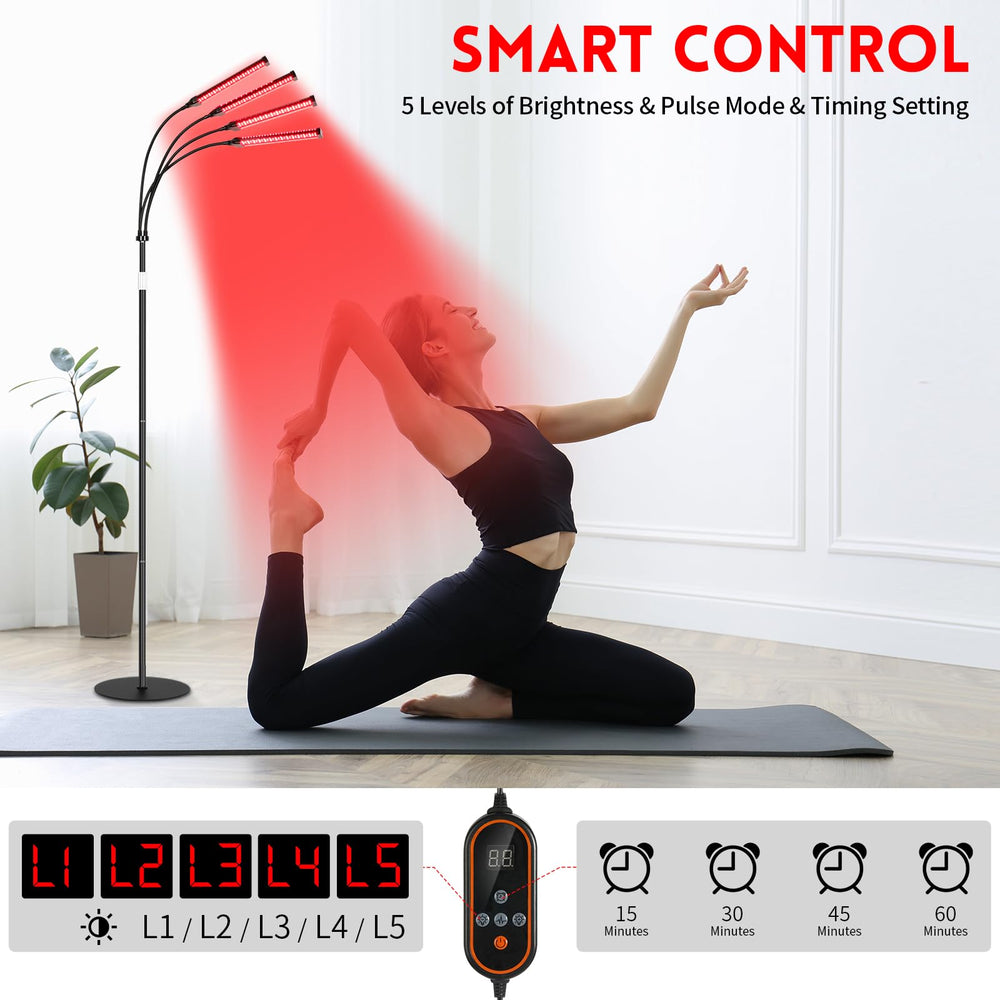 Youjoitim portable red light therapy lamp in use at home