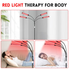 Youjoitim red light therapy lamp showing 660nm and 850nm LEDs for broad spectrum light