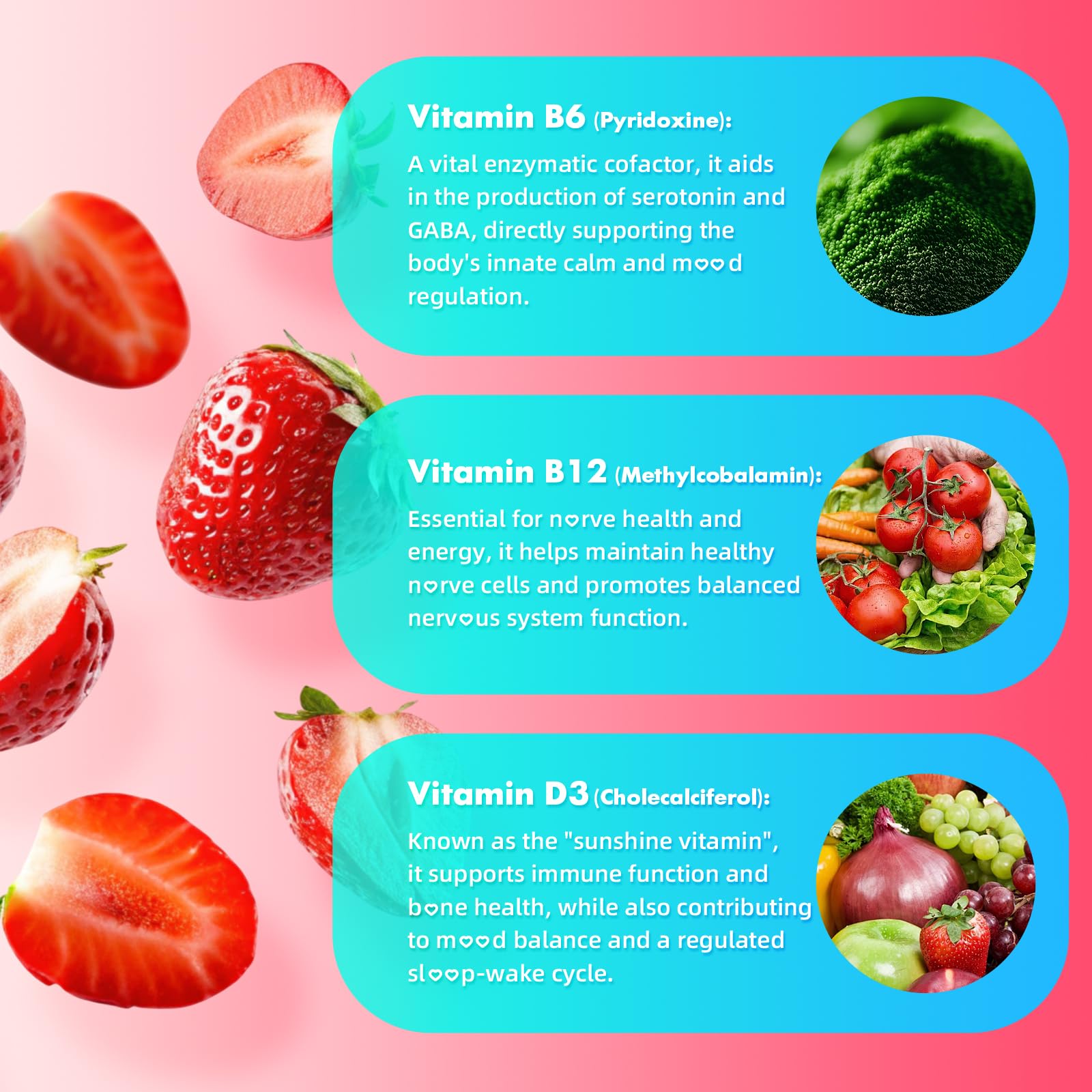 Youlikee GABA Gummies label shows B6, B12, D3, and Ashwagandha.
