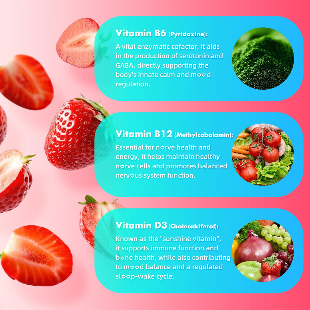 Youlikee GABA Gummies label shows B6, B12, D3, and Ashwagandha.