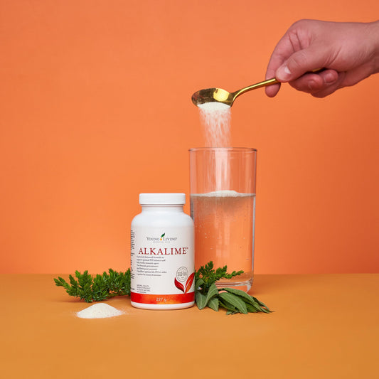 AlkaLime bottle pour into water, citrus flavor ready to blend.