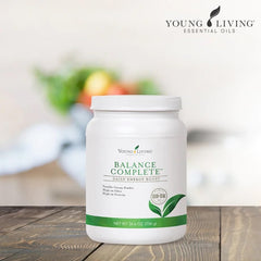 Young Living Balance Complete 26oz jar on kitchen counter.