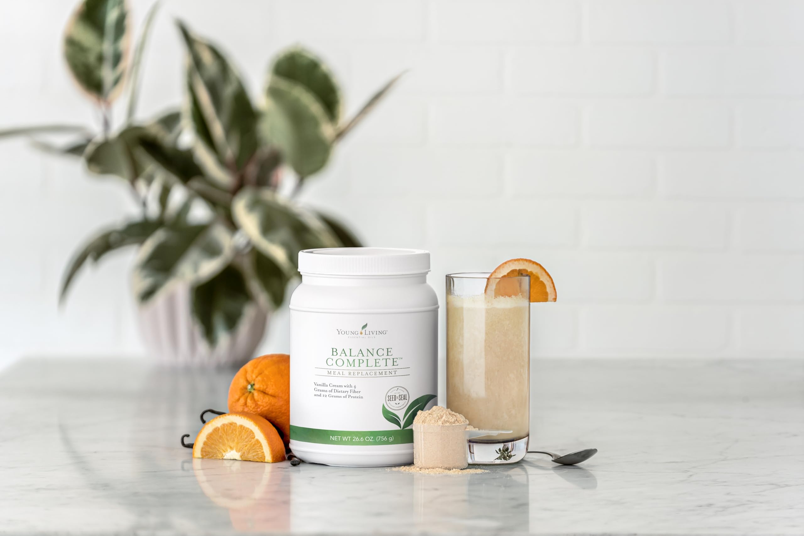 Balance Complete ingredients label close-up shows balanced fiber, protein, minerals.