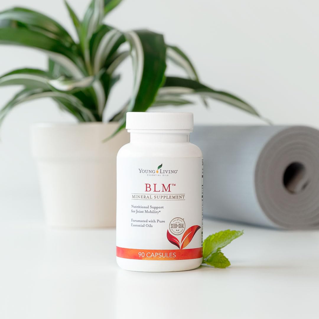 Young Living BLM capsules packaging and label showing Seed to Seal purity.