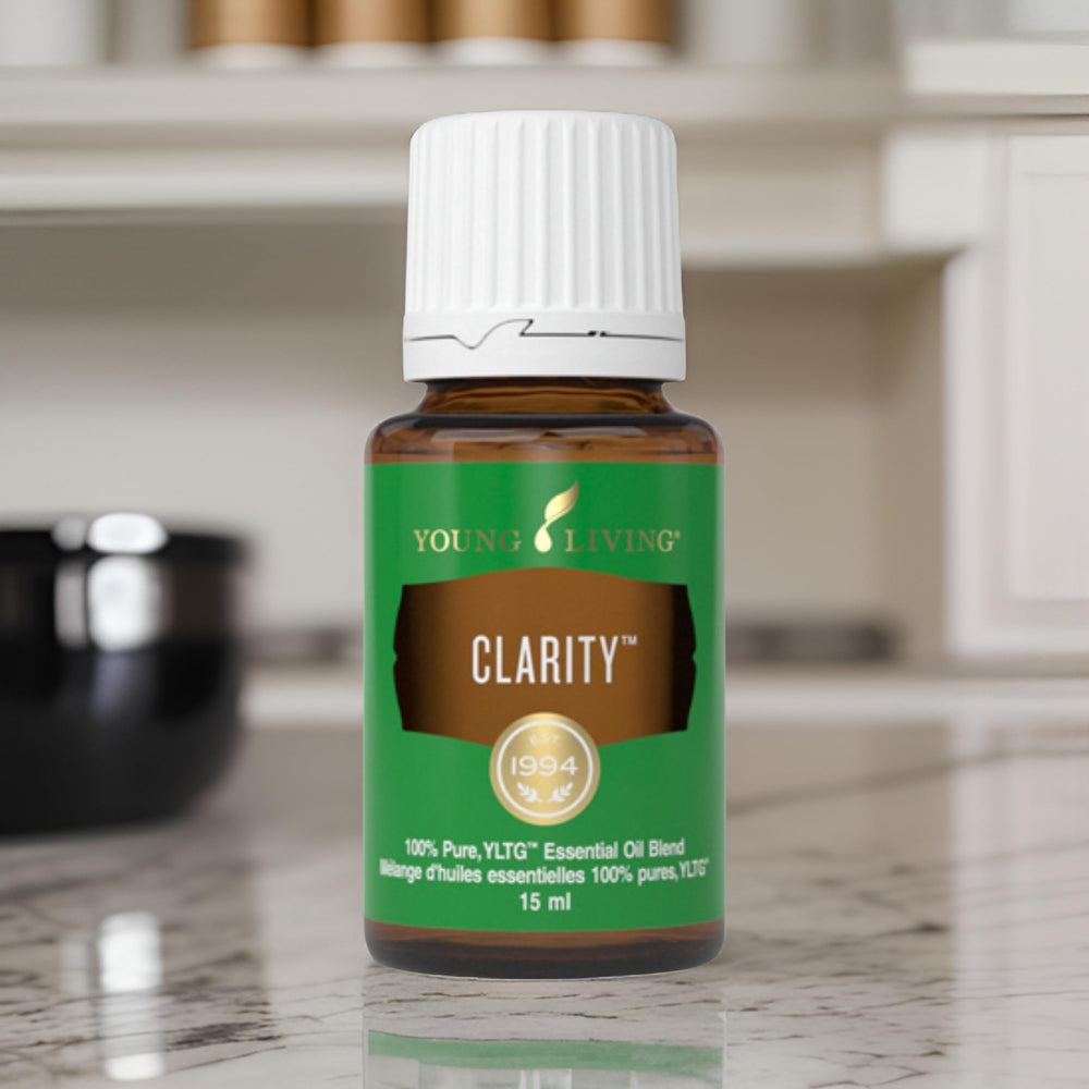Young Living Clarity 15ml bottle packaging ready for on-the-go use