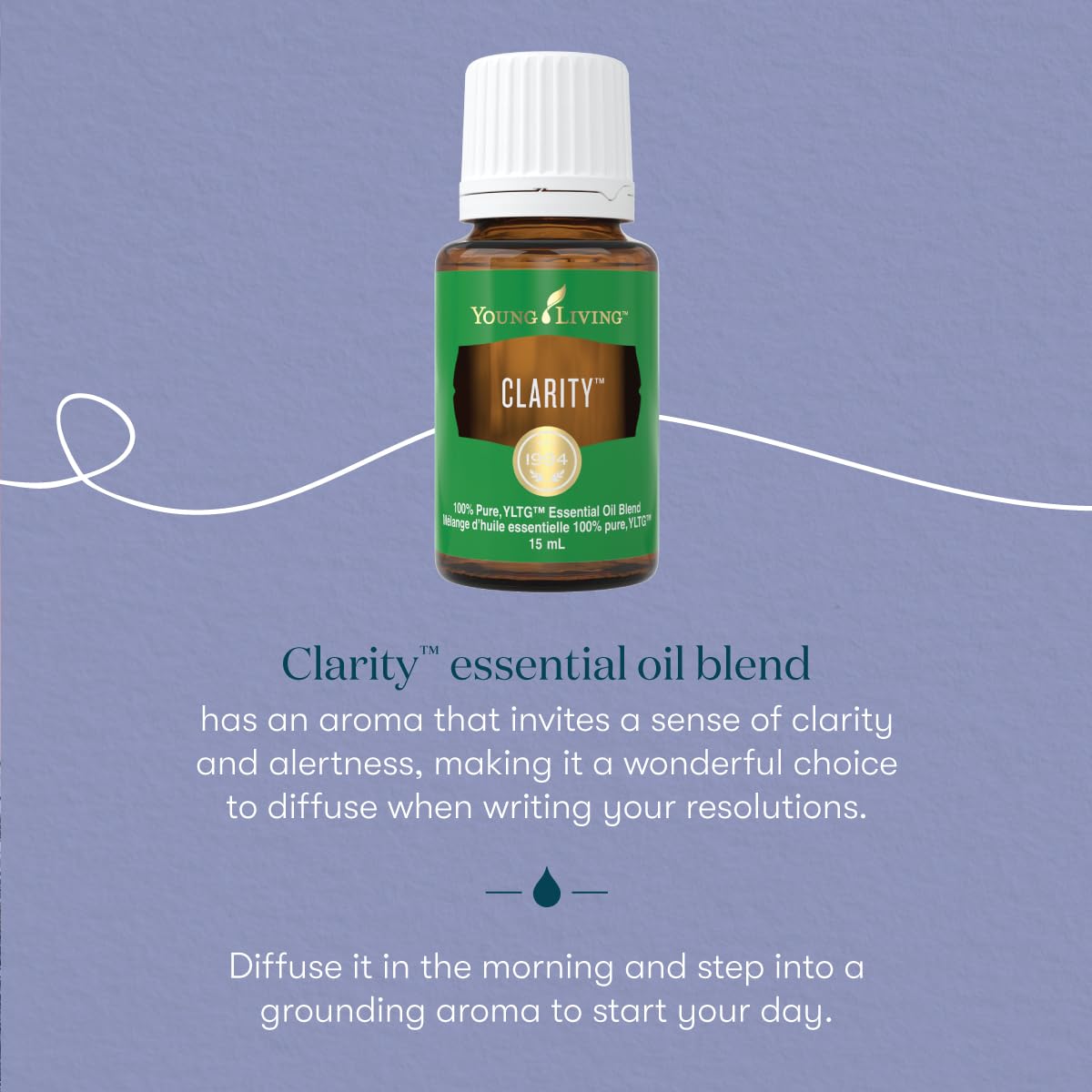 Young Living Clarity diffuser aroma for focused, calming work sessions
