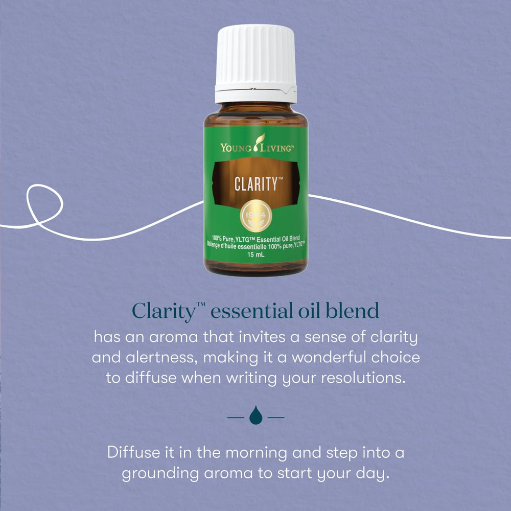 Young Living Clarity diffuser aroma for focused, calming work sessions
