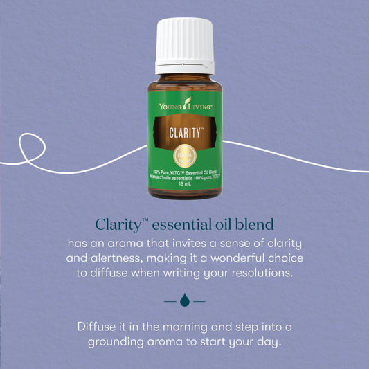 Young Living Clarity diffuser aroma for focused, calming work sessions