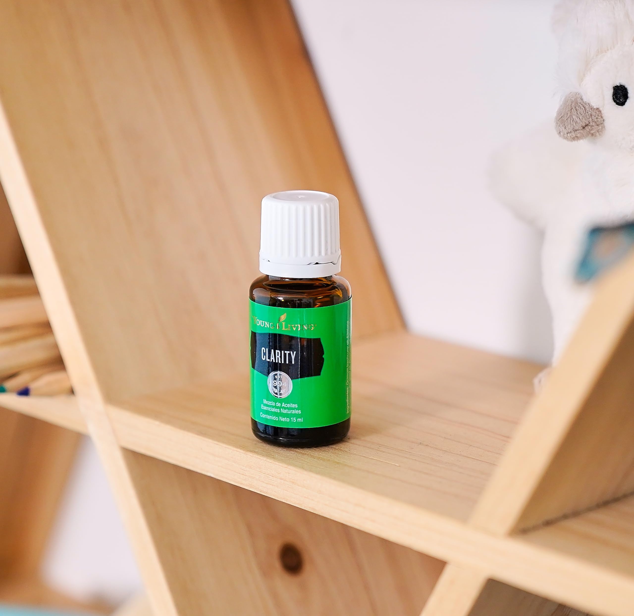 Young Living Clarity ingredients highlight basil, rosemary, and peppermint for a vibrant aroma