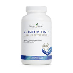 Young Living ComfortTone capsules packaging highlights natural ingredients for daily digestive support.
