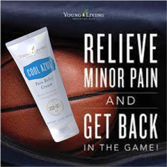 Young Living Cool Azul menthol-wintergreen-peppermint blend in the container.