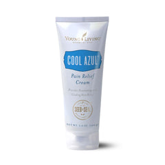 Young Living Cool Azul pain relief cream pump for targeted cooling relief.