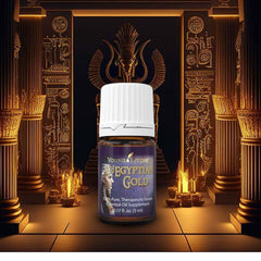 Close up of Egyptian Gold label showing purity and potency