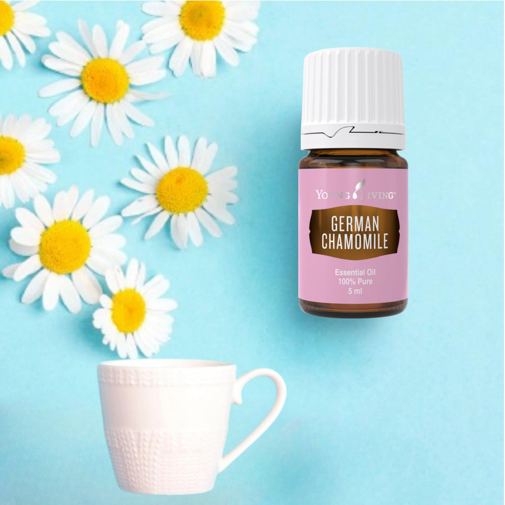 Young Living German Chamomile diffuser aroma fills spaces with tranquility.
