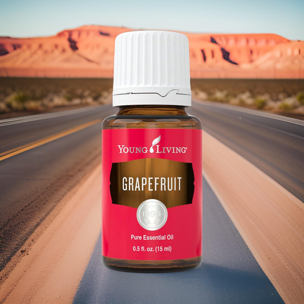 Young Living Grapefruit 15ml safety note for photosensitive use.