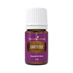 Young Living Gratitude bottle closeup for pure aromatherapy at home