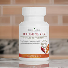 Work desk with IlluminEyes on display for focus