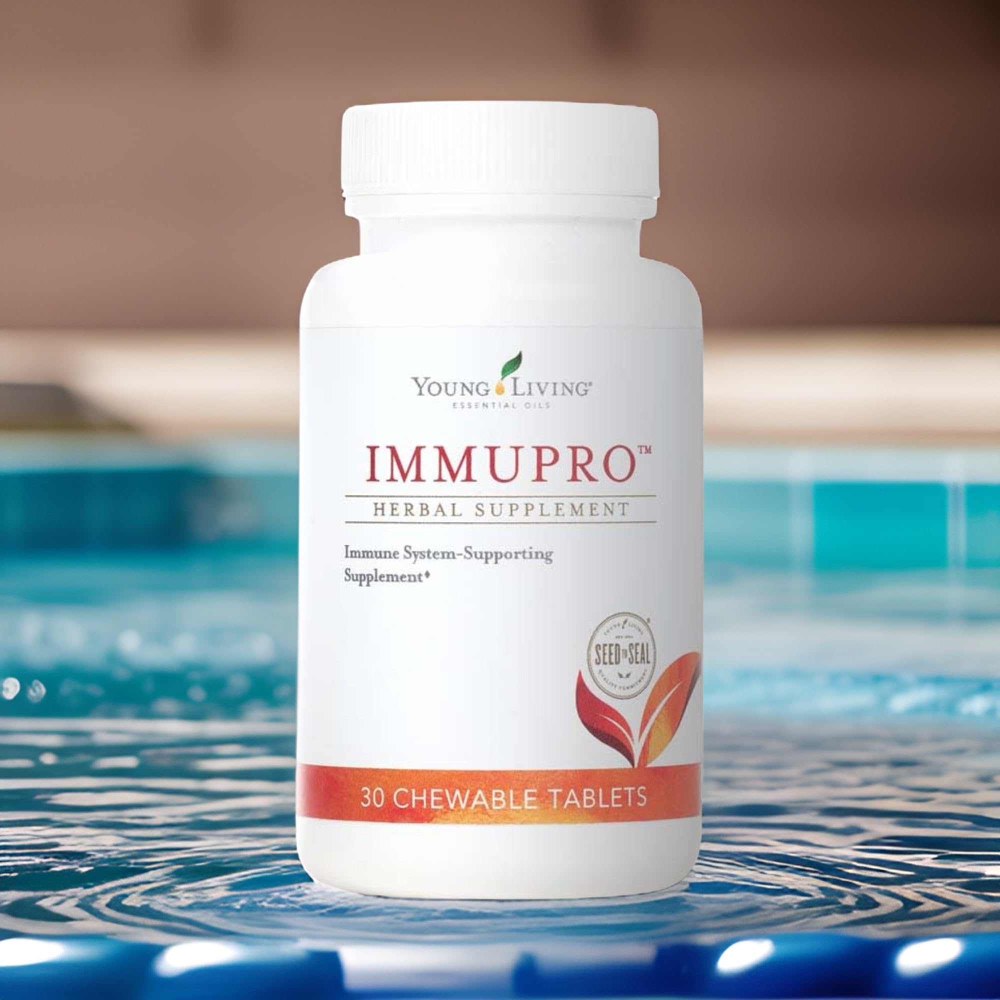 Young Living ImmuPro daily-use scene promoting on-the-go wellness.