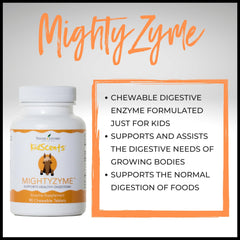 Young Living KidScents MightyZyme easy-dosing visual supports daily use with kids.
