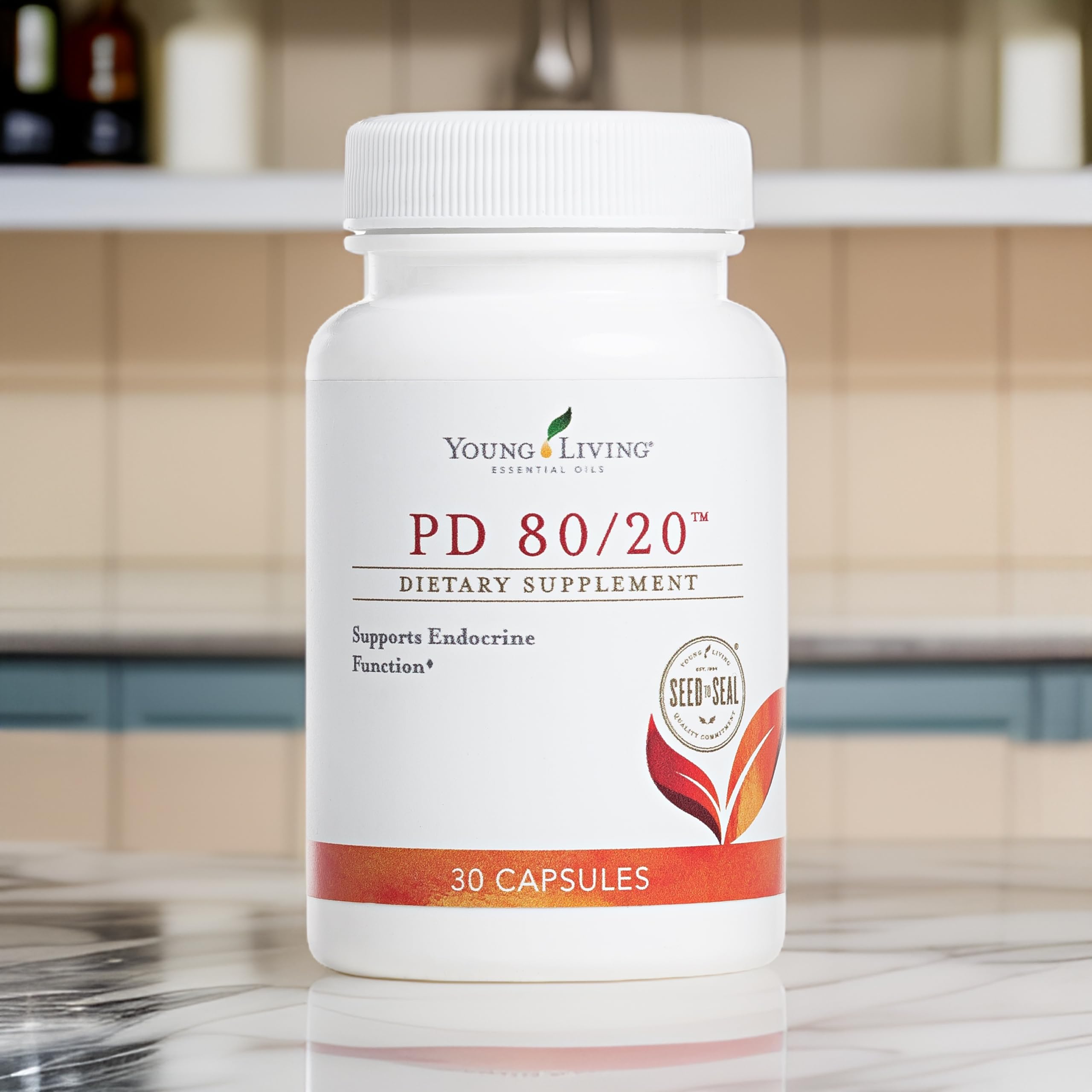 Young Living PD80-20 keto-friendly symbol on the label.