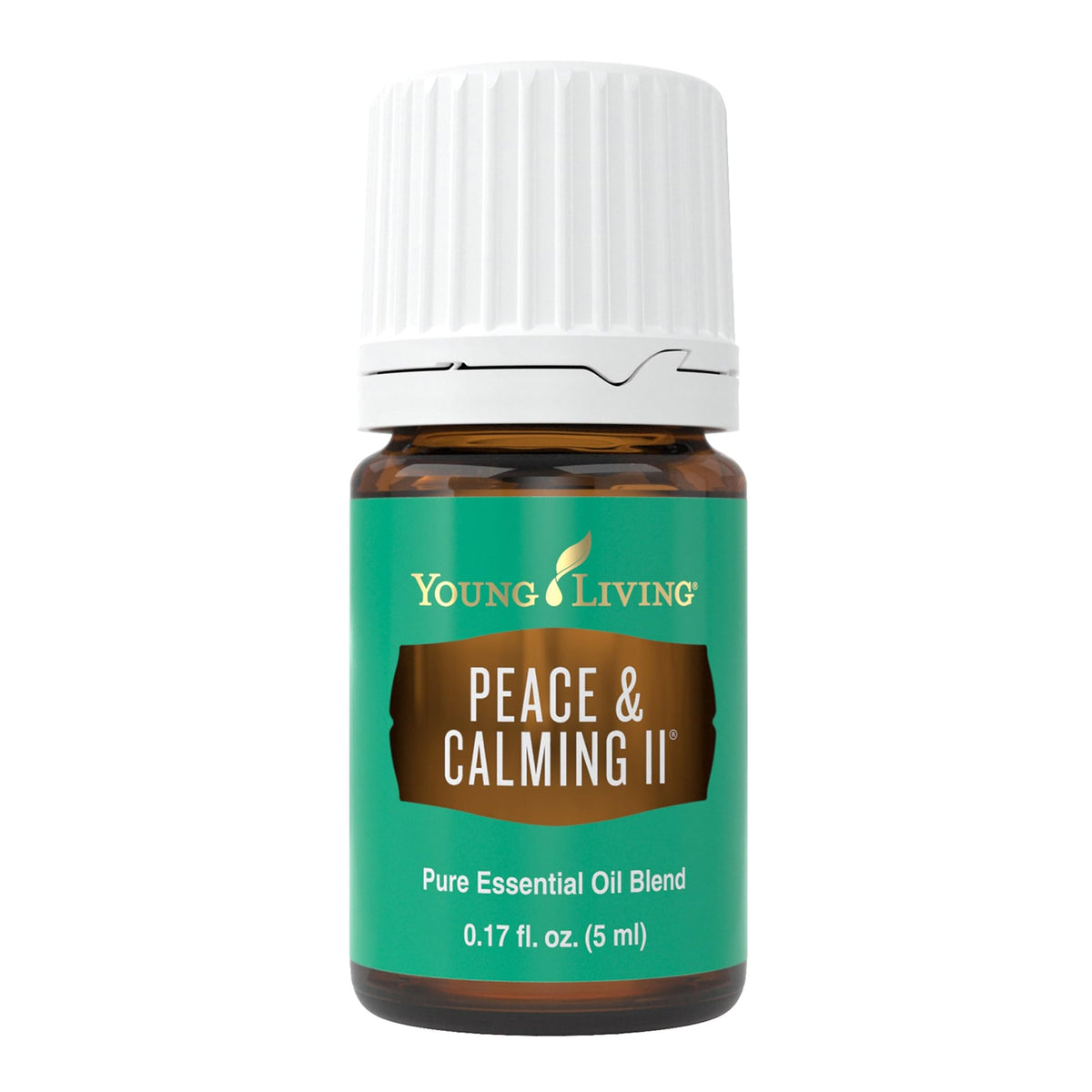 Young Living Peace Calming II bottle close-up for a soothing aroma at home