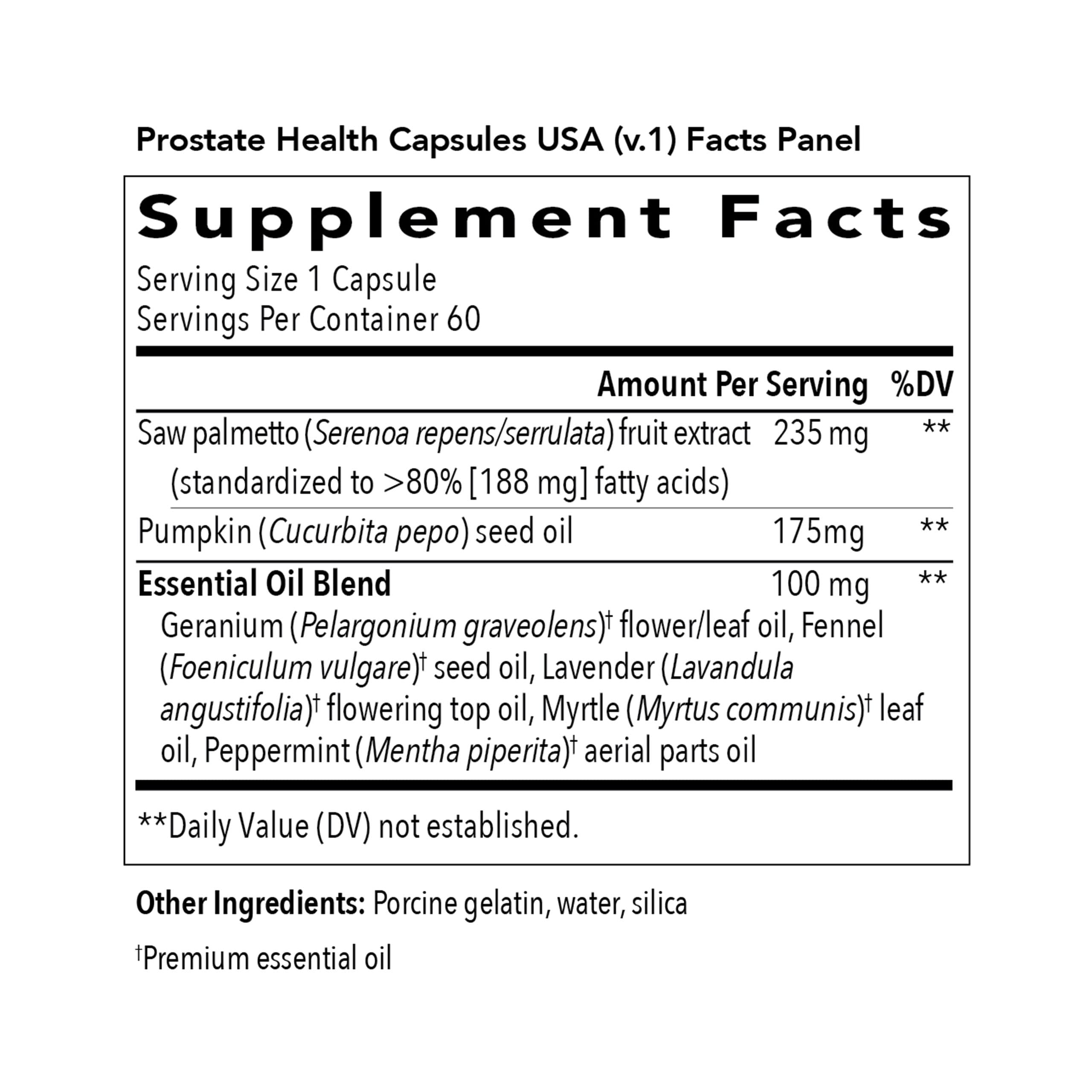 Young Living Prostate Health softgel closeup—smooth capsules ideal for everyday use.