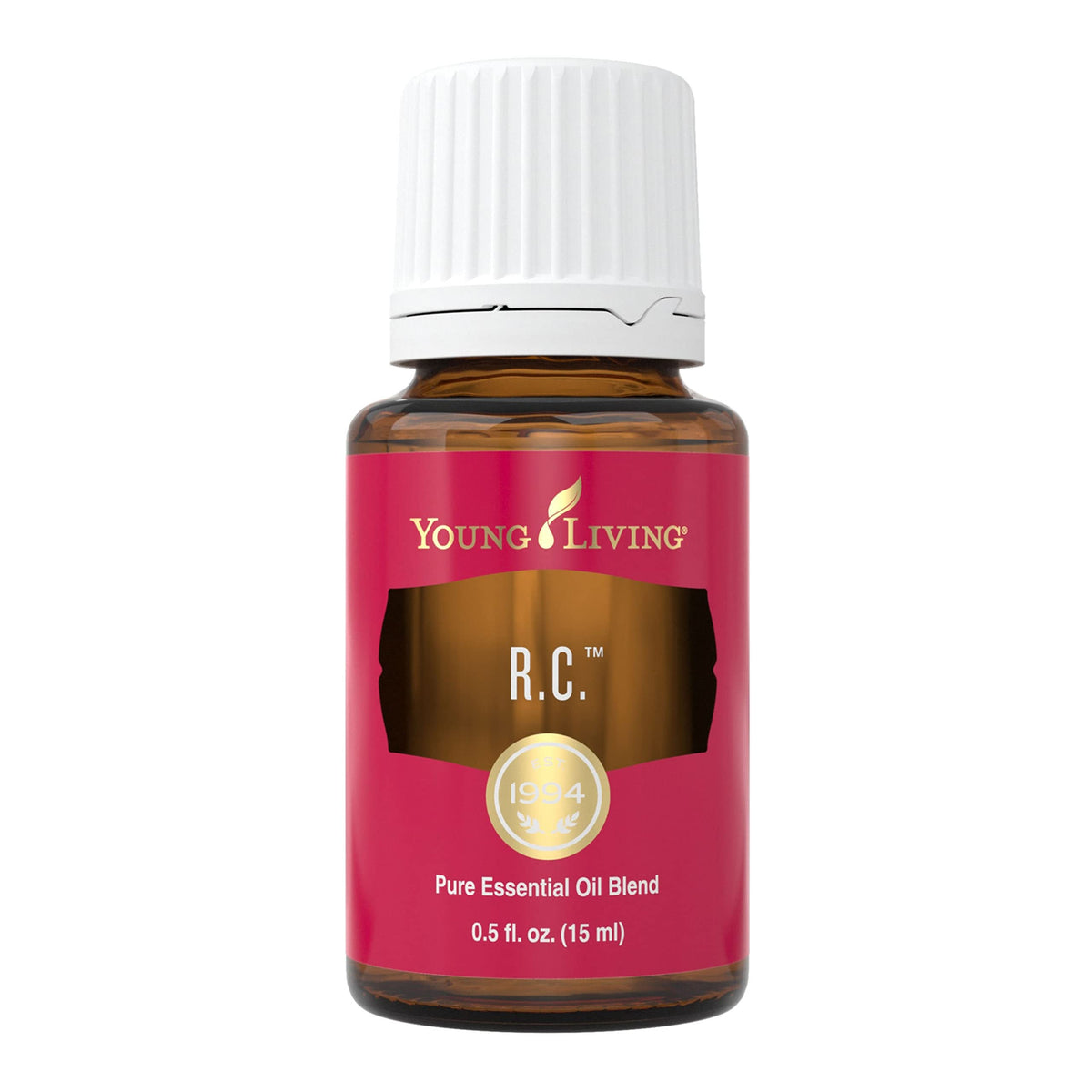 Young Living R.C. essential oil blend 15ml bottle ready for diffusion