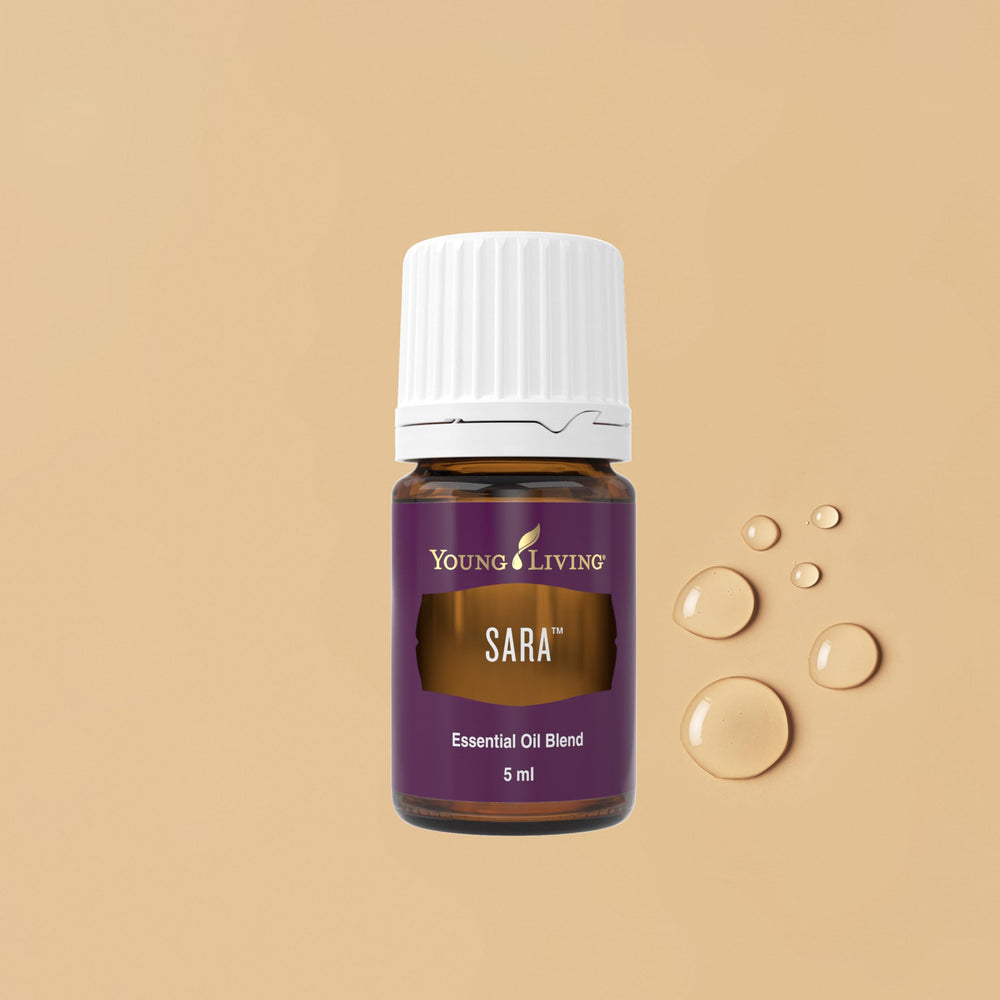 Young Living SARA essential oil diffuser for meditation ambiance.