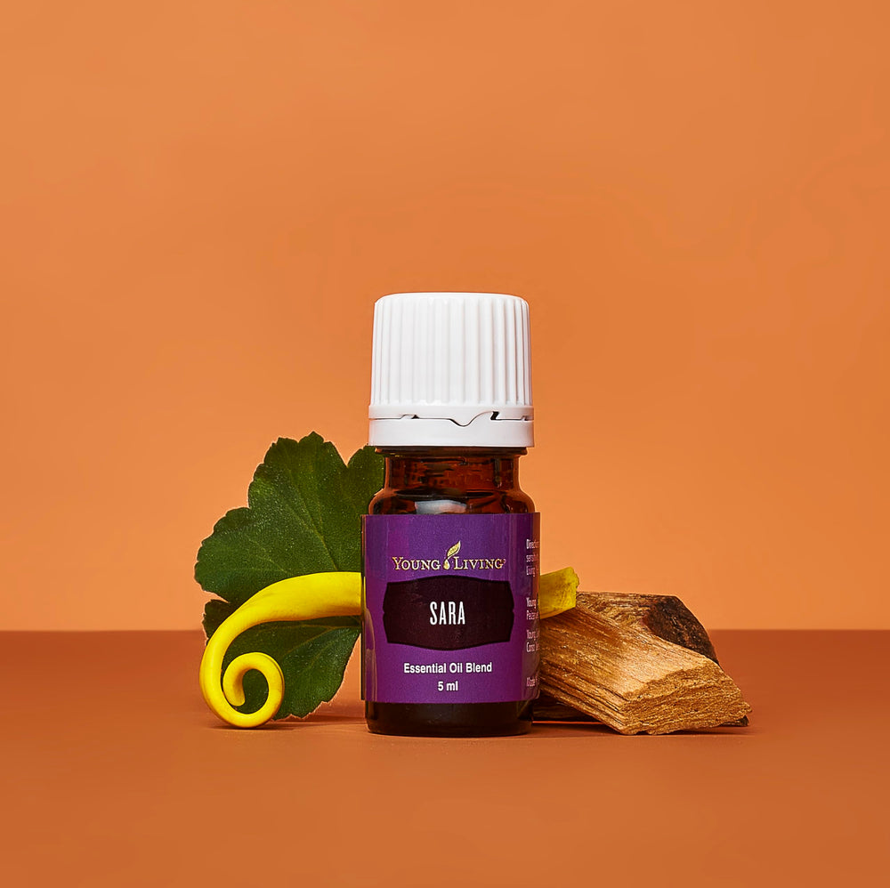 Young Living SARA essential oil for yoga practice and focus.