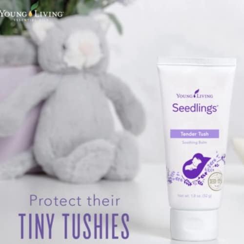 Applying Young Living Seedlings Tender Tush balm for delicate baby skin.