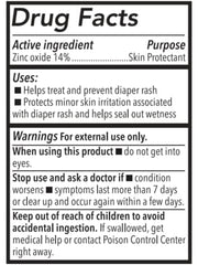 Non-irritating formula designed for mild use on baby bottoms.