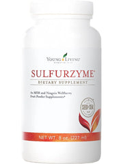 Young Living Sulfurzyme powder bottle supports joint comfort and daily vitality.