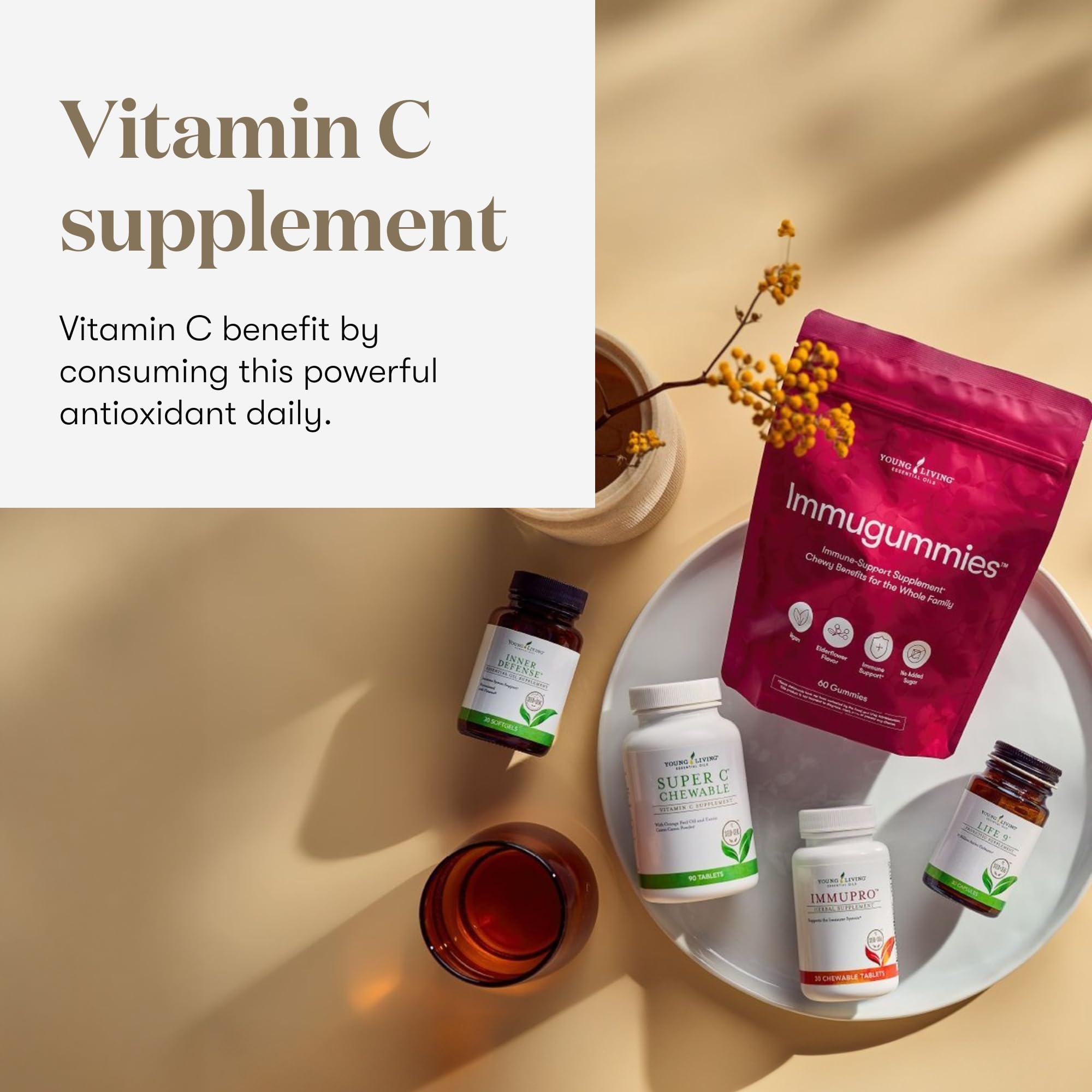 Young Living Super C chews with Camu Camu for easy daily nutrition