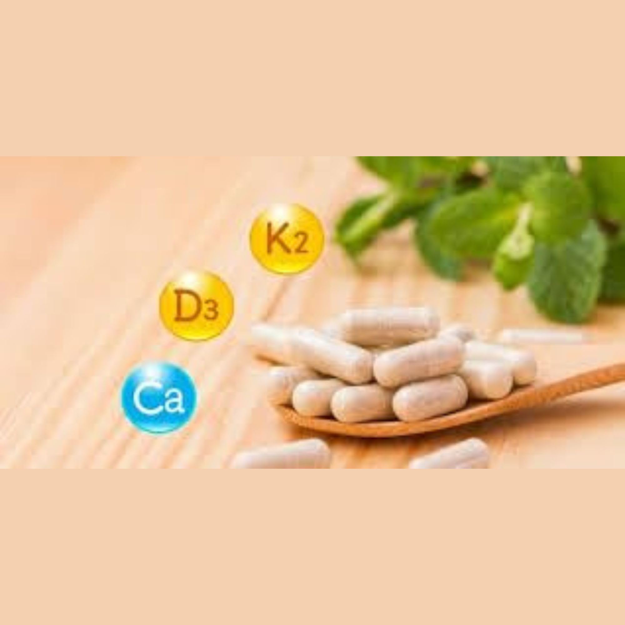 Young Living Super Cal Plus ingredients close-up: calcium, magnesium, vitamins D and K