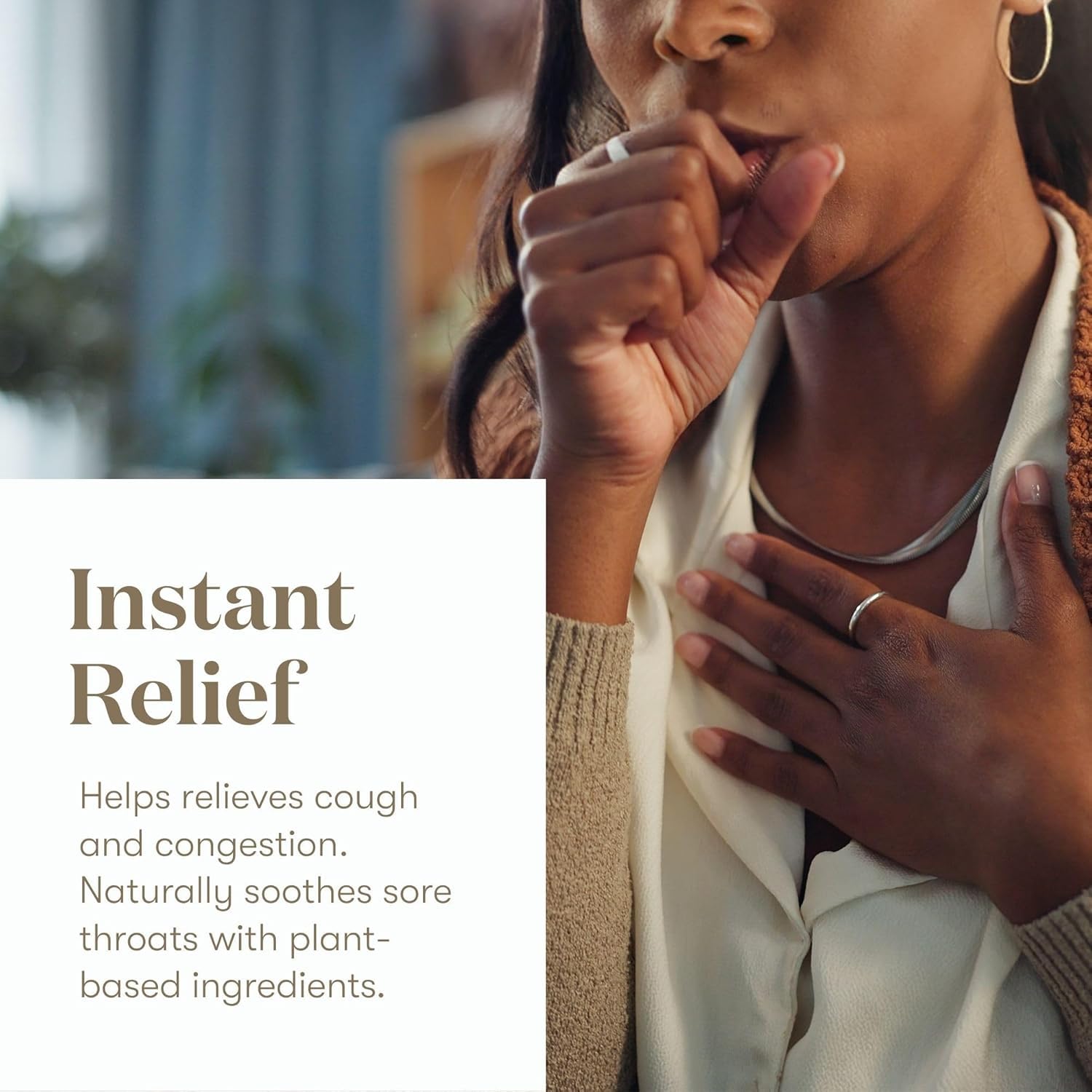Young Living Thieves Cough Drops on a desk with a warm, inviting setup.