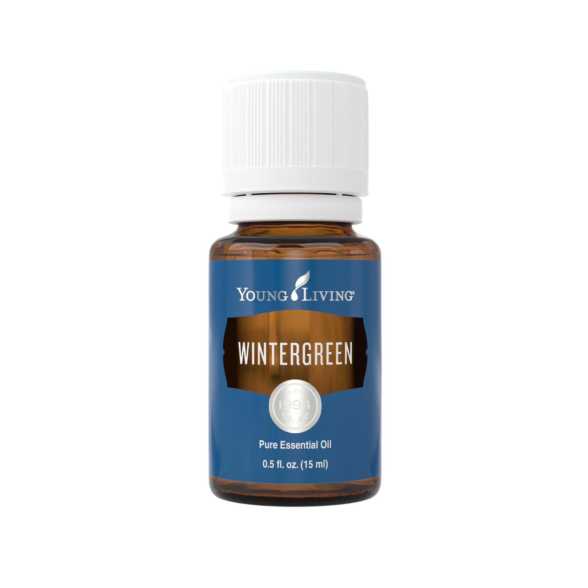 Young Living Wintergreen 15ml bottle close-up for a refreshing aroma