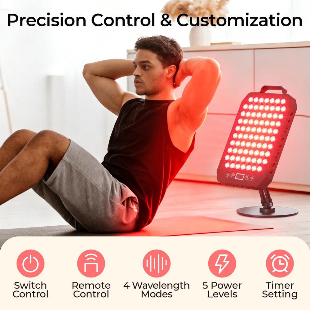 Young Master red light panel remote control attached for quick session management.